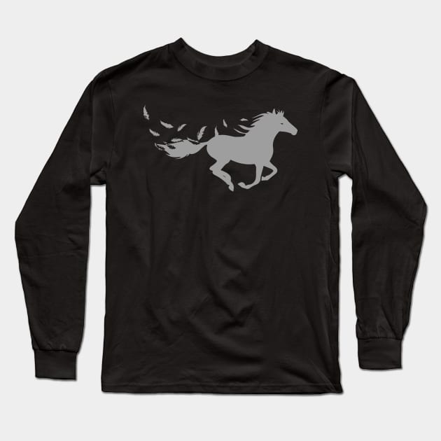 Charming Running Horse Long Sleeve T-Shirt by maddula